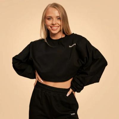 BeastPink Dámska mikina Cropped Bliss Black MM