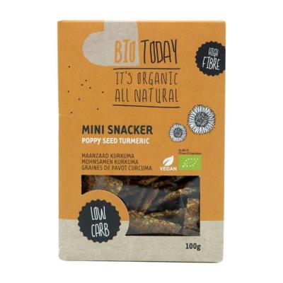 BioToday Bio krekry Mini Snacker 100 g mak & kurkuma