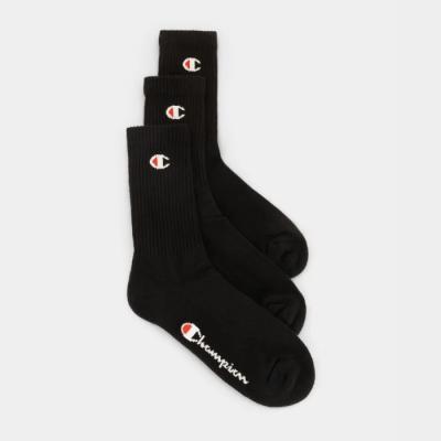 Champion Ponožky Crew 3Pack Black MM - (39 - 42)