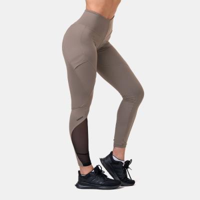 Dámske legíny High Waist Fit&Smart Mocha - NEBBIA  XS