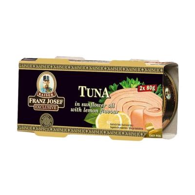 Franz Josef Kaiser Tuniak steak v slnečnicovom oleji s citrónom 2 x 80 g