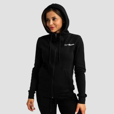 GymBeam Dámska mikina so zipsom Limitless Black LL