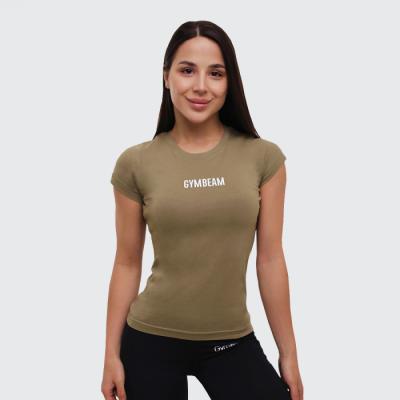 GymBeam Dámske tričko FIT Olive  XXL