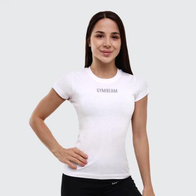 GymBeam Dámske tričko FIT White S