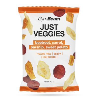 GymBeam Just Veggies - zmes zeleninových lupienkov 12 x 75 g