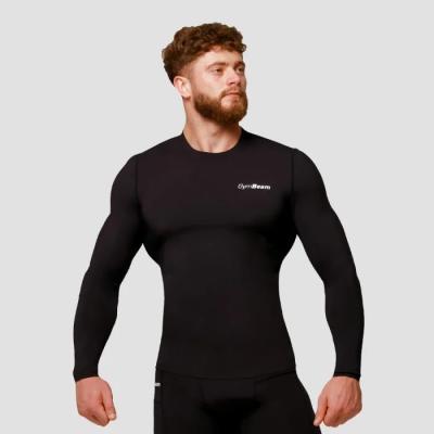 GymBeam Kompresné tričko s dlhým rukávom Mid Black XL