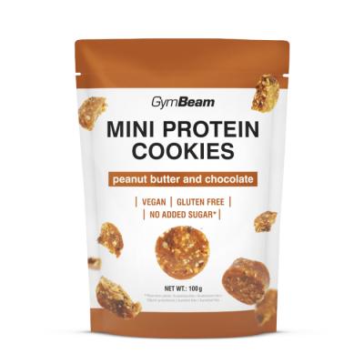 GymBeam Mini Protein Cookies 20 x 100 g arašidové maslo a slaný karamel