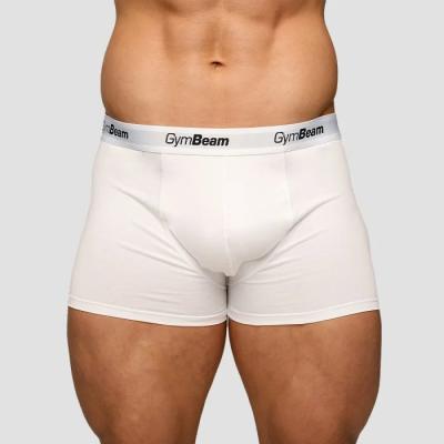 GymBeam Pánske boxerky Essentials 3Pack White  XLXL