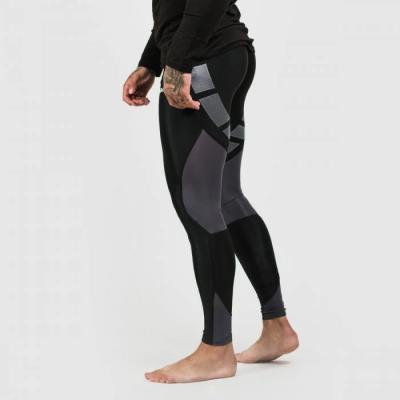 GymBeam Pánske legíny Flex Tights Black Grey XL