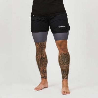 GymBeam Pánske Šortky 2in1 Black Grey  L