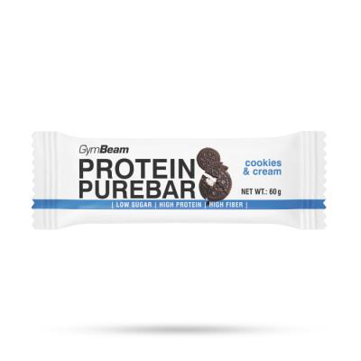 GymBeam Protein PureBar 12 x 60 g dvojnásobné kúsky čokolády