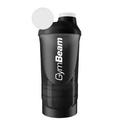 GymBeam Šejker čierny viacdielny 600 ml