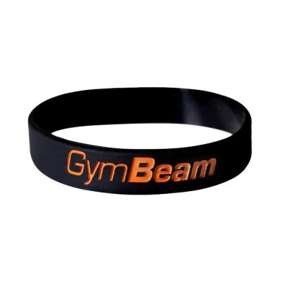 GymBeam Silikónový náramok GB Black Orange