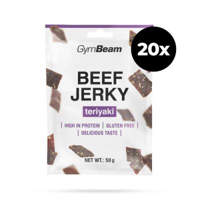 GymBeam Sušené mäso Beef Jerky teriyaki
