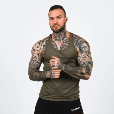 GymBeam Tielko Stringer Tank Top Heather Olive Green S