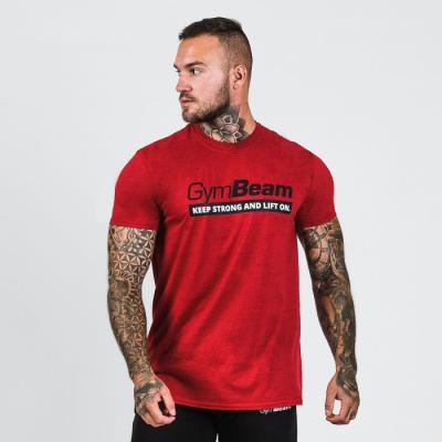 GymBeam Tričko Keep Strong Antique Cherry  XL