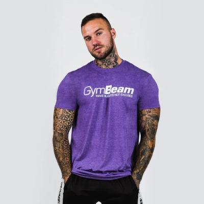 GymBeam Tričko Make Muscles Heather Purple  XXL