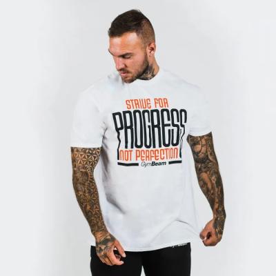 GymBeam Tričko Progress White  XXL