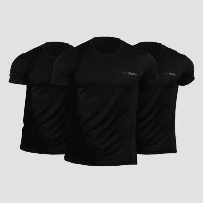 GymBeam Tričko TRN 3Pack Black  L - 3pack