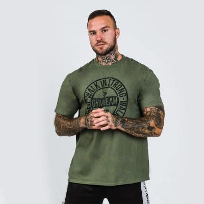 GymBeam Tričko Walk In Strong Military Green  MM