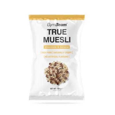 GymBeam True Muesli čokoláda banán