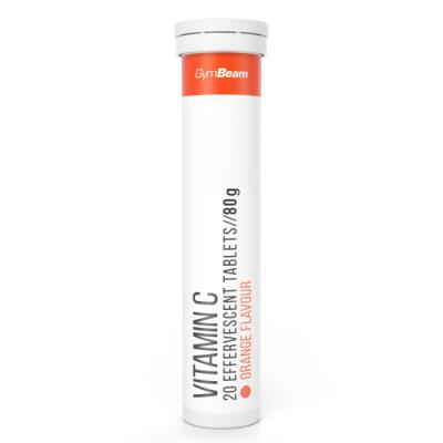 GymBeam Vitamín C 1000 mg šumivý 14 x 20 tab čierna ríbezľa