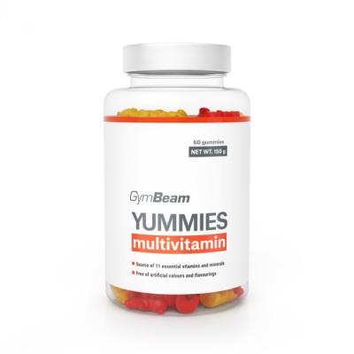 GymBeam Yummies Multivitamin pomaranč citrón čerešňa