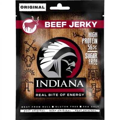 Indiana Jerky Hovädzie 10 x 25 g korenistá príchuť