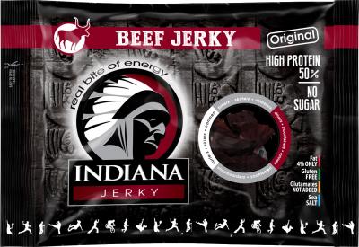 Indiana Jerky Hovädzie 100 g korenistá príchuť