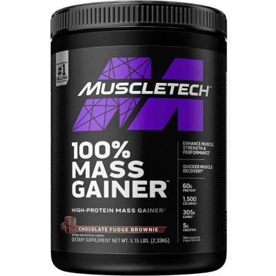 MuscleTech 100% Mass Gainer 2330 g čokoláda fondán brownie