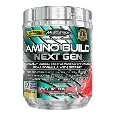 MuscleTech Aminokyseliny Amino Build Next Gen 270 g biela malina