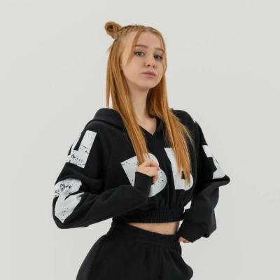 NEBBIA Dámska mikina Cropped Muscle Mommy Black LL