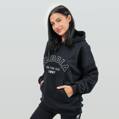 NEBBIA Dámska Oversize mikina Gym Rat Black MM