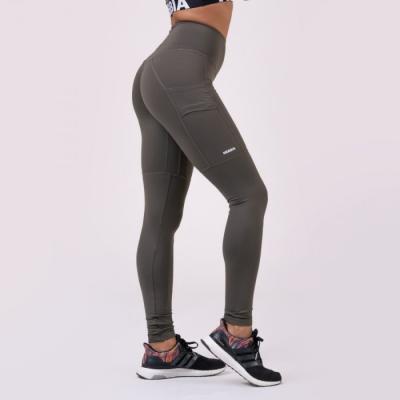 NEBBIA Dámské legíny High Waist Fit&Smart 505 Safari  M