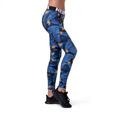 NEBBIA Dámske legíny Mid Waist Ocean Power Blue  M