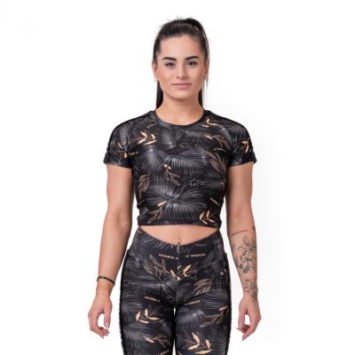 NEBBIA Dámske tričko Crop Top Active Black  S