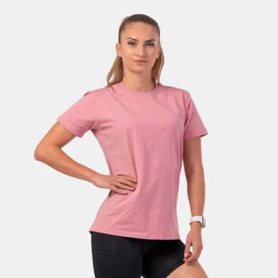 NEBBIA Dámske tričko Invisible Logo Old Rose M