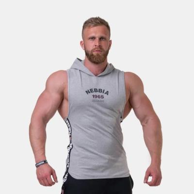 NEBBIA Panske tielko s kapucnou Grey XL