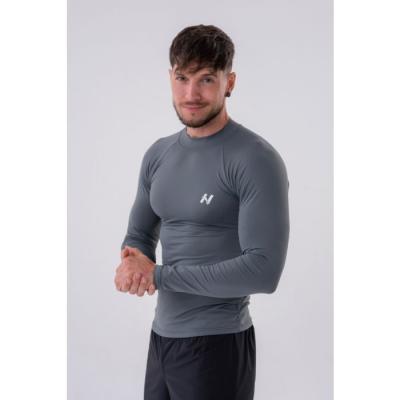 NEBBIA Pánske Tričko Long-Sleeve Active Grey  LL