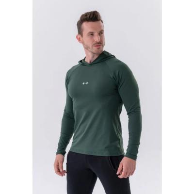 NEBBIA Pánske Tričko Long-Sleeve Hoodie Dark Green MM