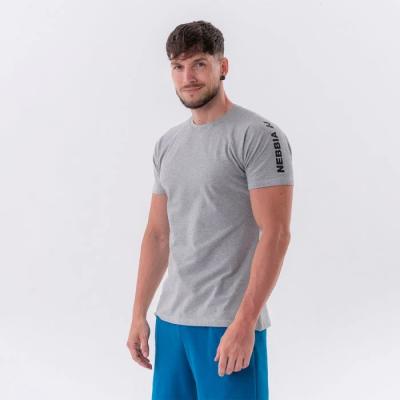 NEBBIA Pánske Tričko Sporty Fit Essentials Light Grey XXLXXL