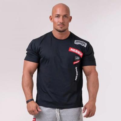 NEBBIA Tričko Logo Tapping Black  XXL