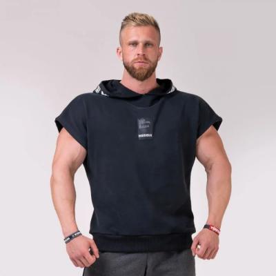 NEBBIA Tričko Reg Top Hoodie Black  L