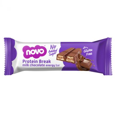 Novo Nutrition Protein break bar 16 x 21,5 g mliečna čokoláda