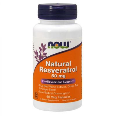 NOW Foods Natural Resveratrol 60 kaps.