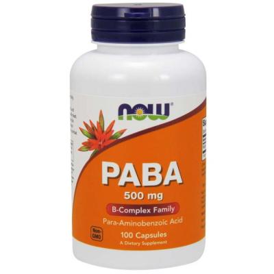 NOW Foods PABA 500 mg 100 kapsúl