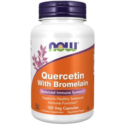 NOW Foods Quercetin with Bromelain 120 kaps.