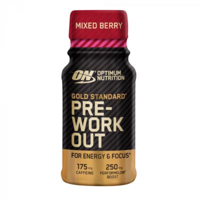 Optimum Nutrition Gold Standard Pre-Workout Shot 12 x 60 ml mix bobuľovitého ovocia