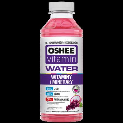 OSHEE Vitamínová voda Minerály + vitamíny 555 ml červené hrozno / dragon fruit