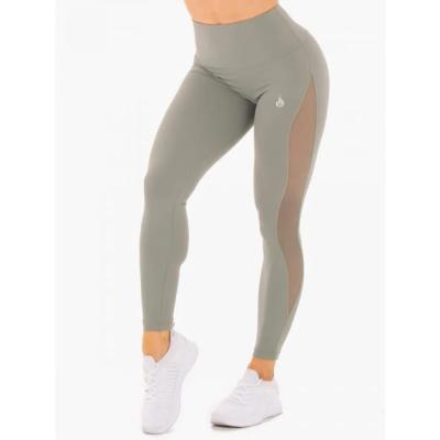 Ryderwear Dámske legíny Hype Mesh High Waisted Olive  L